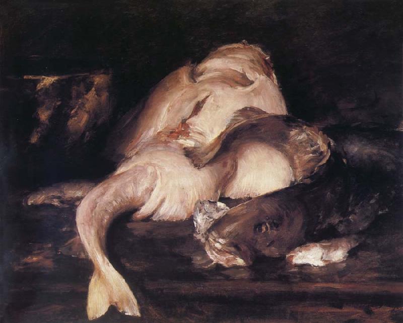 William Merritt Chase The still life of fish Sweden oil painting art